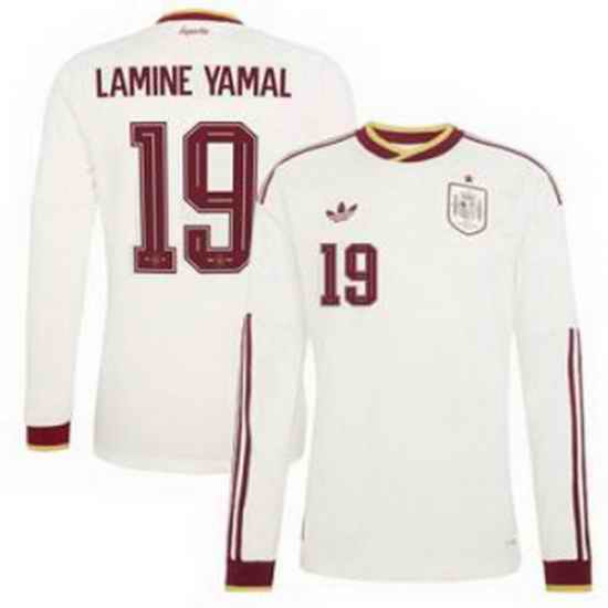 Men 19 Spain Lamine Yamal World Cup 2026 Away Replica Jersey   2